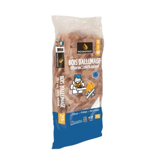 WOODSTOCK Lenha para Acender – Saco de 20 Litros, Toros de 10 cm